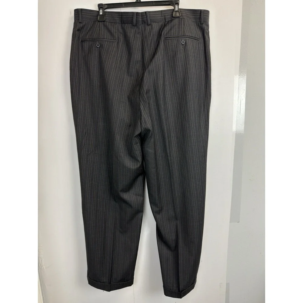 Martina Franca Wool 2-pc Suit Men's 48L 3 Button Blazer‎ 40X31 Pants Grey Stripe